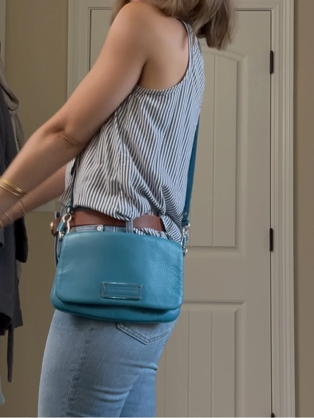 Marc by Marc Jacobs Teal Pebbled Leather Crossbody